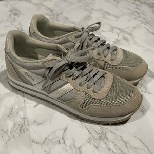 Gola Sz 8 Daytona Mirror Gray Silver Sneakers